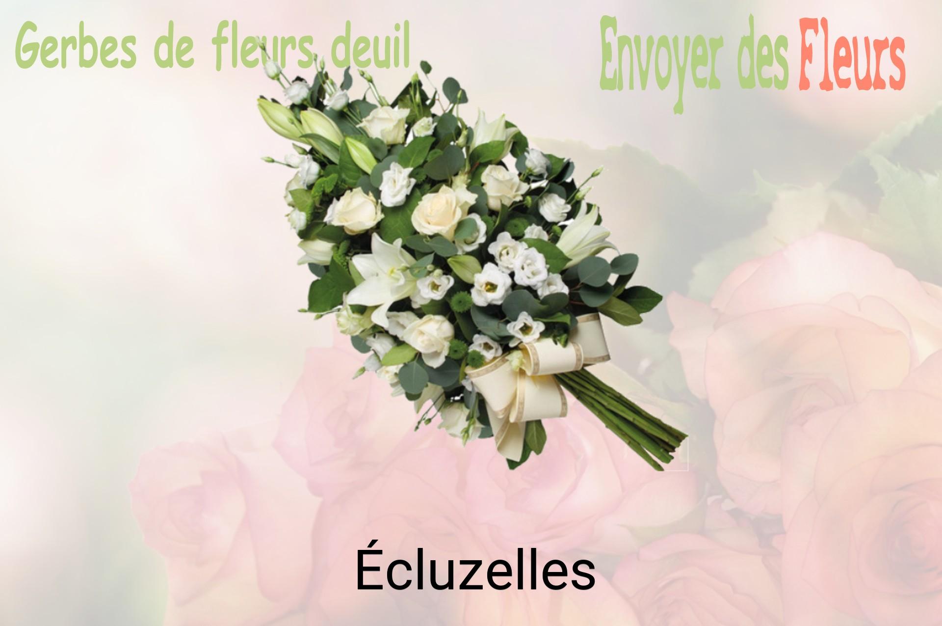 Gerbe de fleurs de deuil livrée à Écluzelles